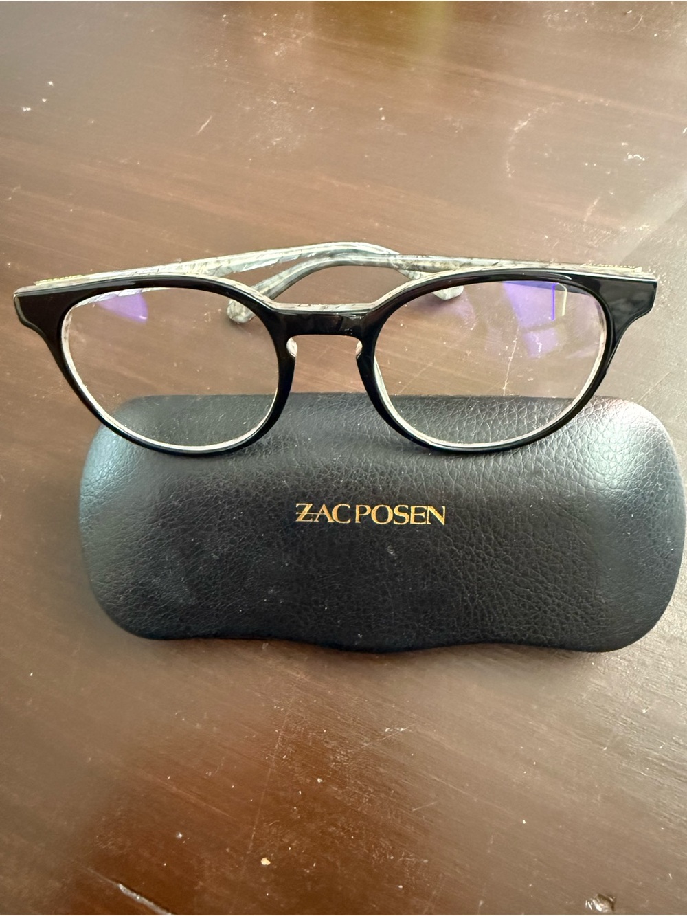 Zac Posen Black Gold Cat Eye Prescription Eyeglass Frames